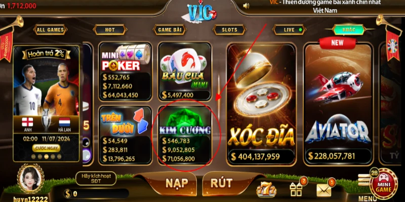 Tìm hiểu về game kim cương Vicclub